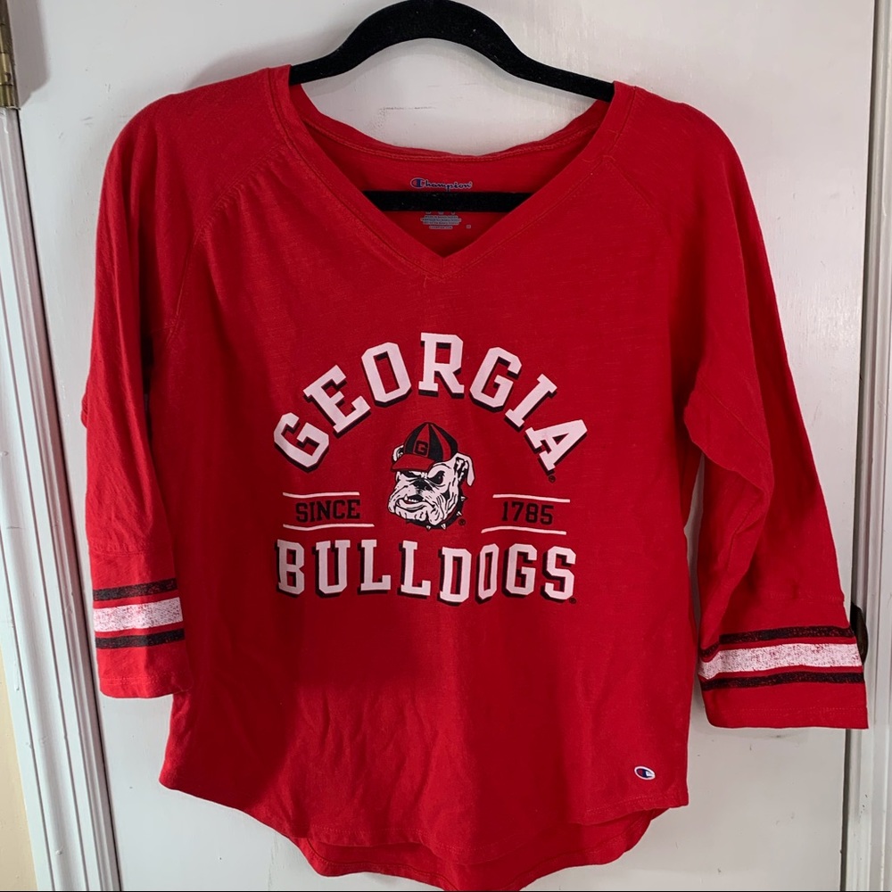 Champion Georgia Bulldogs v-neck top